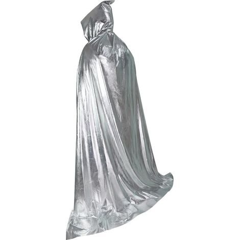 Cape à capuche pour Halloween, fête de Noël, costume de vampire Dracula de 168 cm, couleur argent (1/4)