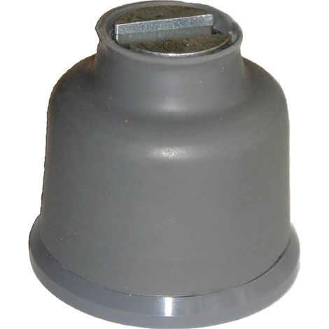 Arrêtoir magnétique pour porte – Force 20 kg – Fixation murale – Décor gris clair – Diamètre 54 mm – Longueur 43 mm – Arelec