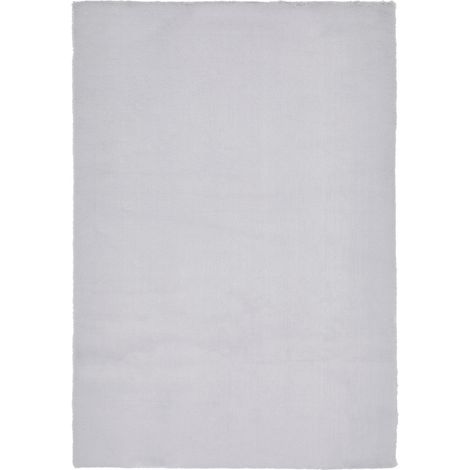 SIBERIE - Tapis imitation fourrure extra-doux gris clair 120x160