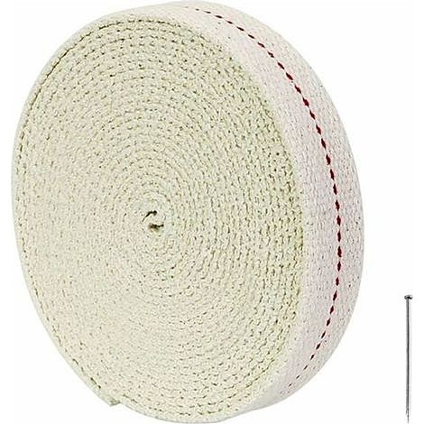 Mèche de lampe à huile 450cm – 100% coton – Largeur 2cm – Combustion stable et durable – Pour lampes à pétrole et lanternes – (1/4)