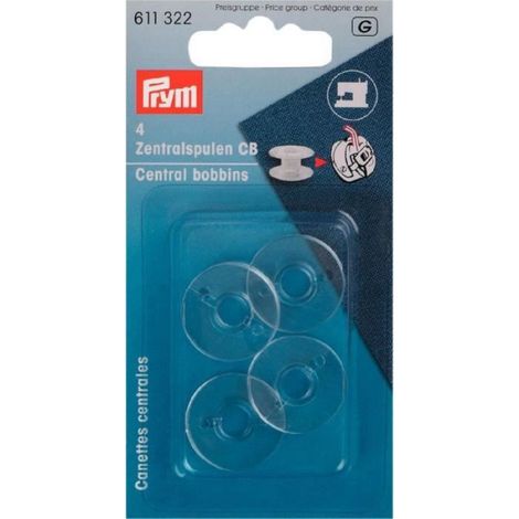 Canette - Plastique Transparent - Pour Boîtier Machine À Coudre - 20,5 x 11,7 mm - Lot De 4