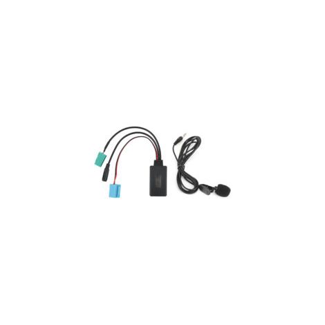 Eosnow,Cble audio Bluetooth 6 broches, adaptateur AUX-IN stéréo pour voiture avec microphone adapté pour Clio/Espace/Megane