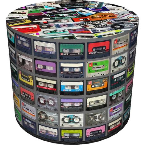 Pouf decorativi rotondi - cassette (1/5)