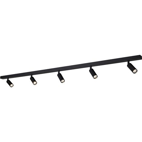 Regleta de techo Slim Negro Arenado (5xG9)