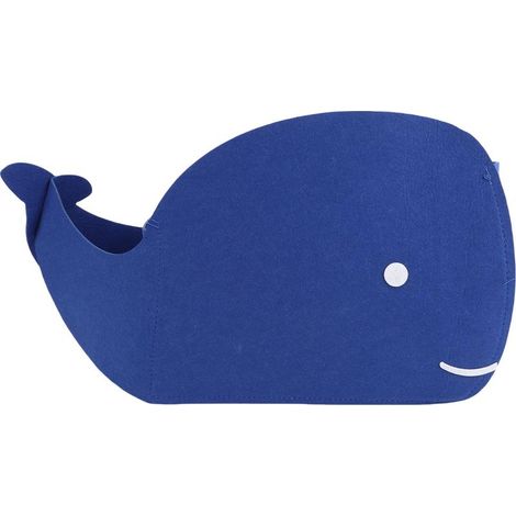 Faltbarer Filzkorb in Form eines Blauwals, niedlicher multifunktionaler Korb mit Cartoon-Motiv für Kleidung, Bücher und Spielzeug (1/5)