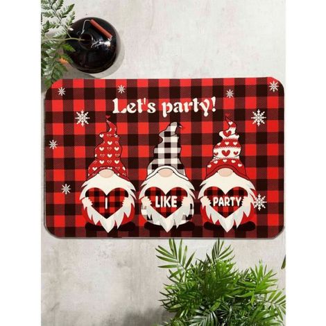 Tapis de Noël, 40 x 60 CM Paillasson de Noël Tapis de Sol de Noël Tapis de Porte Noël Tapis de Noël antidérapant Motif de Noël (1/4)
