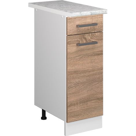 Mobiletto base per cucina R-Line, Sonoma, 30 cm , PL Marmo, Vicco