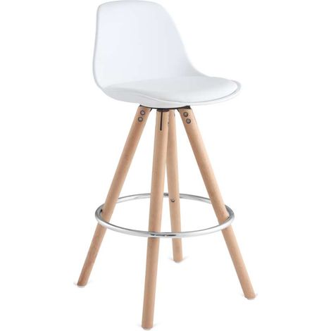 Pack de 2 taburetes Buñuel en blanco. 96 cm(alto)30 cm(ancho)40 cm(fondo) (1/2)