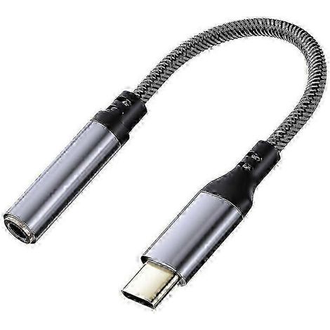 Adaptateur USB-C vers prise jack 3,5 mm, adaptateur audio numérique pour écouteurs (auxiliaire USB-C vers USB-C) - XN