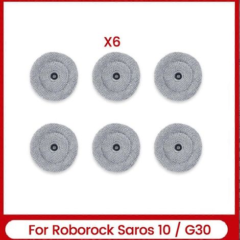 Chiffon de lavage patins de rechange pour Saros 10/G30 accessoires d'aspirateur robot réutilisable lavable patin de lavage 6 pièces (1/5)