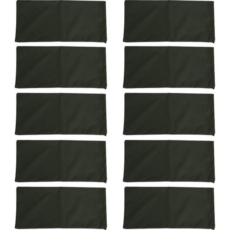 Lot de 10 sacs anti-inondation vides en polyester épais 600D, souples et à cordon de serrage, pour portes, garages et sous-sols, vert foncé. (1/5)