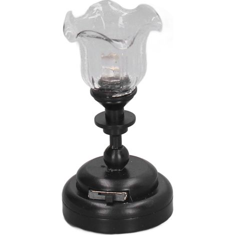Plafonnier miniature pour maison de poupée, échelle 1/12, abat-jour en verre transparent, lampe miniature pour la décoration de meubles de maison de poupée (1/5)