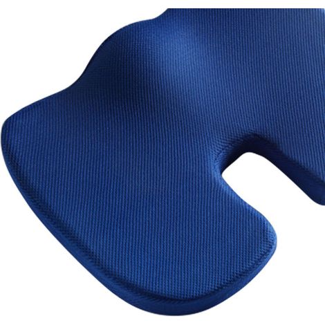 Coussin de siège en mousse à mémoire de forme, maille douce et confortable à rebond lent, idéal pour le bureau, la voiture, les personnes souffrant d'hémorroïdes et les femmes enceintes. (1/4)
