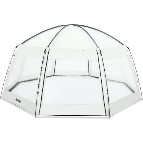 Bestway Dôme de protection pour piscine hors-sol ronde diamètre 4.88 m max