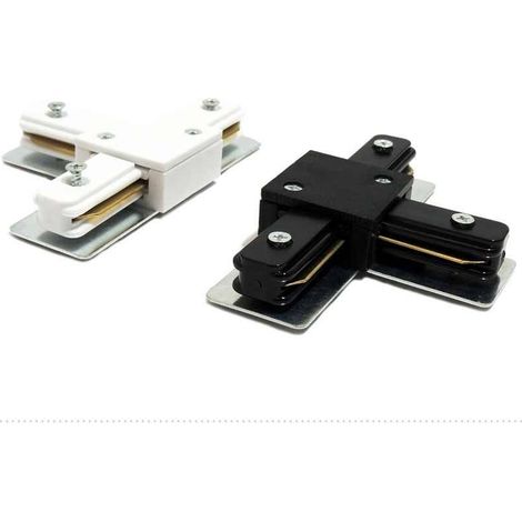 Connecteur rigide en "T" rail monophasé - Blanc (1/2)