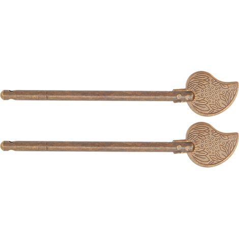 Goupille de verrouillage de loquet de porte 11cm, 2 pièces, en forme de feuille, Style rétro, boulon de clé d'armoire en laiton