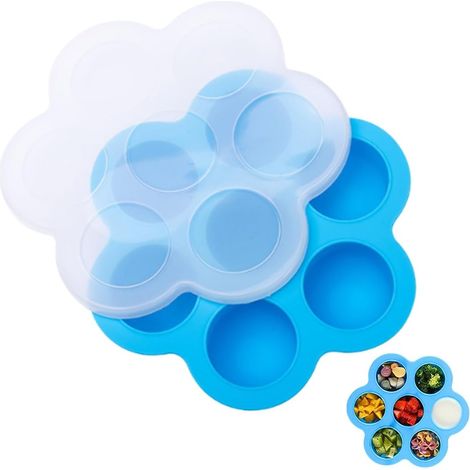 1 Conteneur silicone, sans BPA, moule glaçons demi-lune, récipient alimentaire bébé, congélation cuisine (1/5)