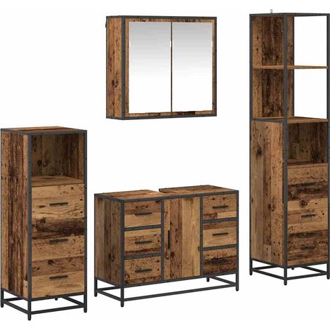 Maison Exclusive - Badezimmermöbel Set mit Schubladen 4 pcs Altho