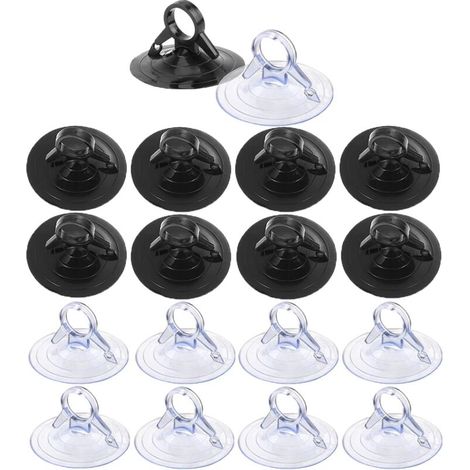Ventouses de 45 mm, lot de 60 ventouses transparentes sans crochet, à forte adhérence, idéales pour pare-soleil de voiture et cuisine.