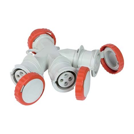 ADATTATORE MULTIPLO SPINA ROSSA  PRESA ROSSA FME  3P+T 16A IP44