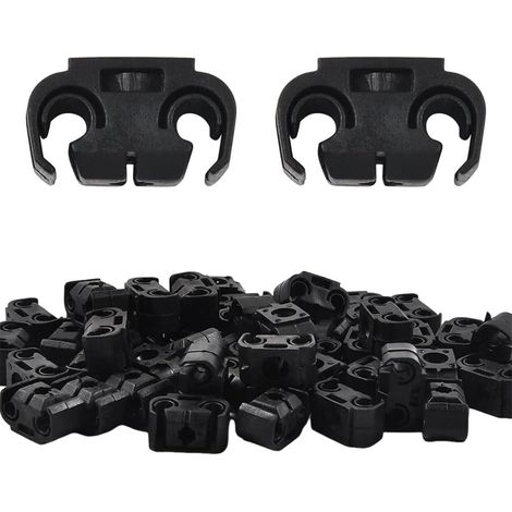 Lot de 40 Clips de Fixation pour Durite de Frein - Agrafes de Canalisation en Plastique Noir - Support de Tuyau de Frein Universel pour Voitures - Installation Rapide (1/5)