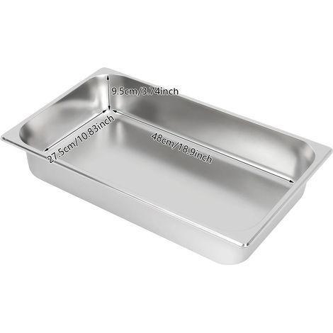 Bac à vapeur, en acier inoxydable durable, polyvalent pour la restauration, Argent (1/2)