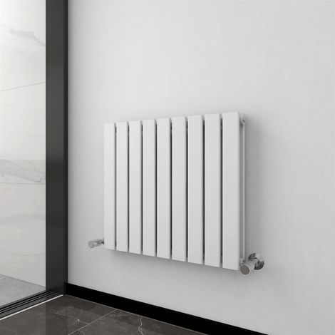 600 x 612mm Double Designer Flat Panel Central Heating Radiator WHITE