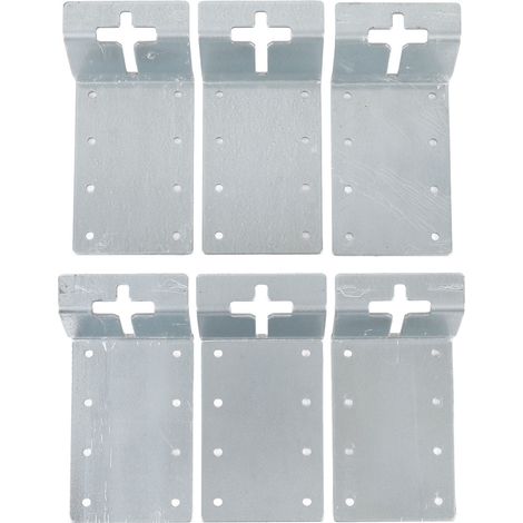 Support de fixation en T 6 pièces en fer, 7,6 cm, multifonction, pour poteau de boîte aux lettres et clôture, accessoires de jardinage (1/5)