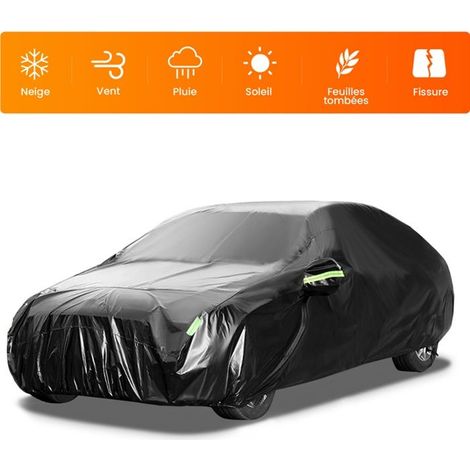 Bâche Voiture 440x180x160cm Sedan 210T Housse de véhicule universelle Couverture Voiture pour Etanche/Anti-UV/Poussière/Anti-rayure (1/4)