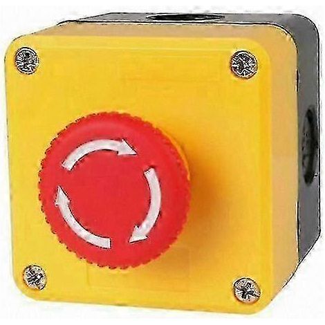 Bouton d'arrêt d'urgence rouge pour la commande de sécurité mécanique