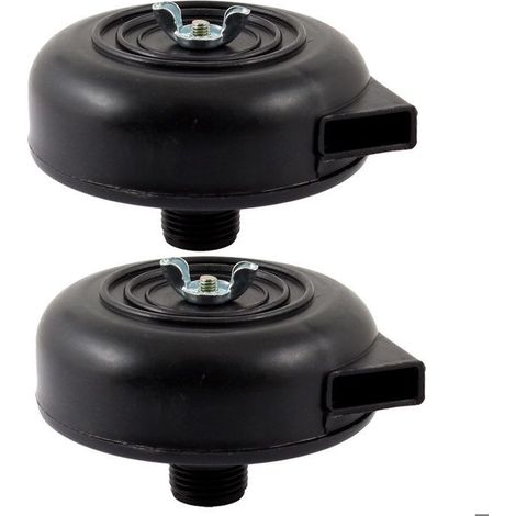 KLVGTIFS PUFiltre Silencieux Compresseur d'air SOURCING MAP 2pcs Filtre pour compresseur air échappement tranquille fileté noir 20 mm (1/3)