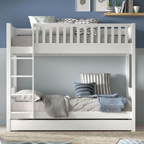 Pack - Lit Superposé Enfant & Tiroir "Scott" Blanc (1/5)