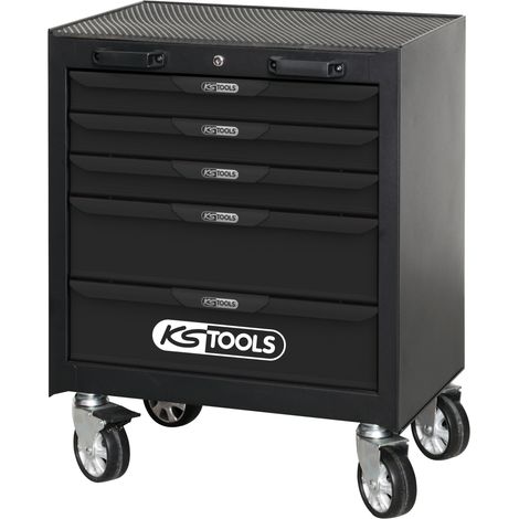 KS Tools - Servante SRM 5 tiroirs, 26'' - L. 677 x P. 459 x H. 845 mm - 810.8010