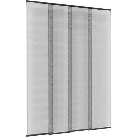 ZANZARIERA PANNELLI TELESCOPICA 130x240 NERA MEDAL