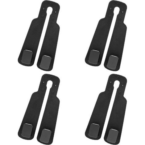 [NEVER USED] Pack Car Storage Hooks, Black Car Seat Double Hooks, Rubber Leather Texture Back Hooks, Portable Car Headrest Hooks, Back Seat Headrest Hooks with Phone Holder, Vehicle Hooks for Handbags (1/4)