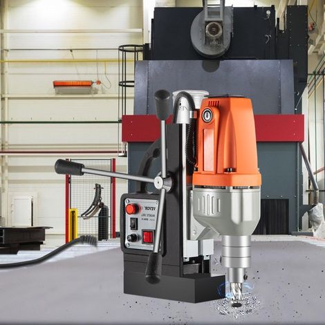 Perceuse magnétique 220V-240V, machine de perçage magnétique 980W, perceuse pour métal 680 tr/min, machine multifonction pour forage et taraudage avec diamètre de 35MM
