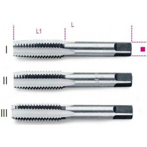 Beta Serie Tre Maschi A Mano Art. 430 10 X 1,5 Attac. 6 Mm Lungh. 70 Mm (1/3)