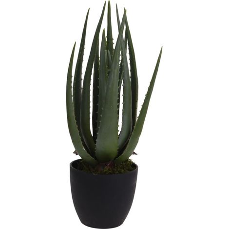 Aloe artificial en una maceta de 45 cm. (1/2)