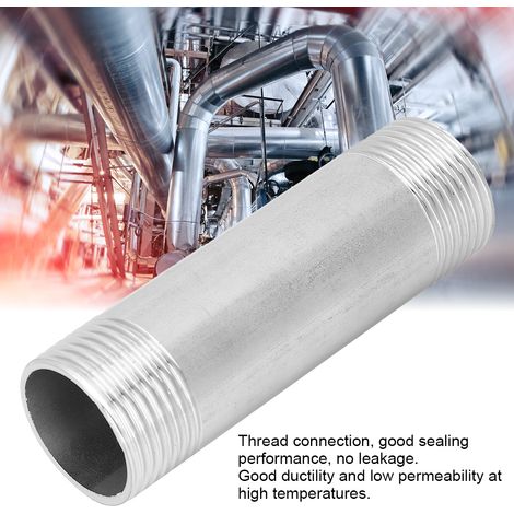 Raccord de tuyauterie fileté mâle 1 pouce NPT vers 1 pouce NPT en acier inoxydable 304 (1/5)