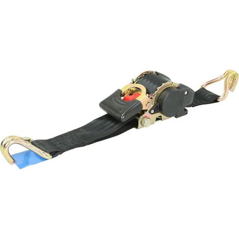 Sangle d'arrimage avec enrouleur automatique 750 daN 3 m et 50 mm de large (1/5)