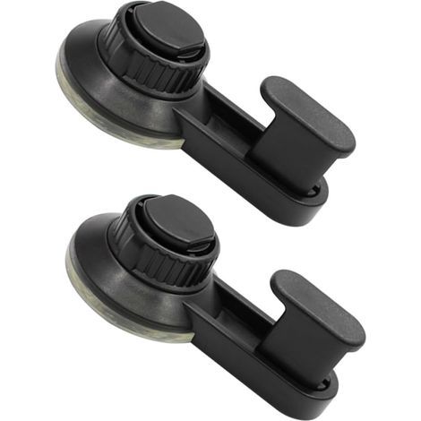2 piezas de ganchos con ventosa reutilizables, soportes para abrigos, toallas y albornoces, accesorios para baño y cocina, color negro (1/5)