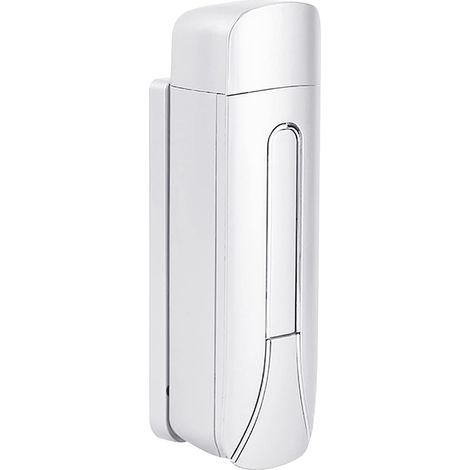 Dispensador manual de jabón líquido/gel, 400 ml, para manos, montaje en pared, no requiere taladrar, soporte de pared, plástico ABS (blanco)