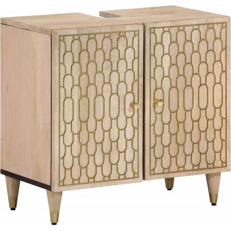 Waschbeckenunterschrank 62x33x58 cm Massivholz Mango