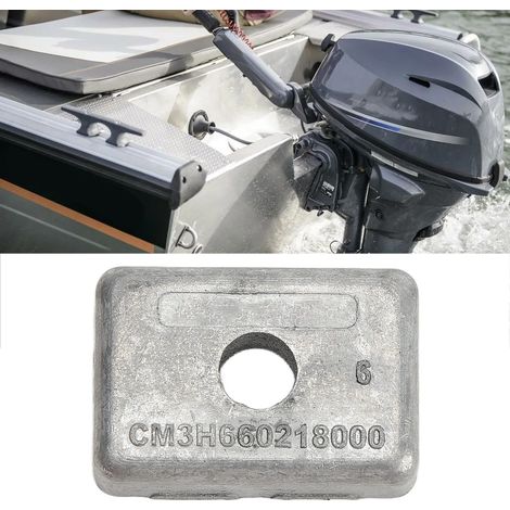 3H6-60218-0 Anodenblock aus Zinklegierung für Getriebe, kompatibel mit Tohatsu 4-Takt-Außenbordmotoren MFS4, MFS5 und MFS6 mit 4 PS, 5 PS und 6 PS. (1/5)