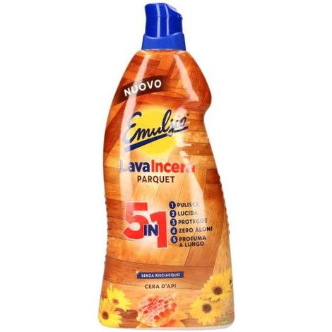 Emulsio Detergente Pavimenti Lavaincera Parquet 875ml con Cera d'Api (1/5)
