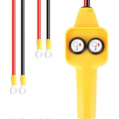 Commande manuelle de treuil, interrupteur à bouton-poussoir pour grue, pour grue de 1500 à 5000 lb, commande manuelle de levage/descente 12 V (1/5)