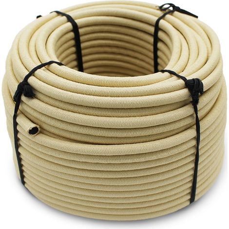Linxor – Bobine tendeur élastique 25m x 8mm – Beige – Résistant aux UV – Pour bâches d’hivernage et pergolas