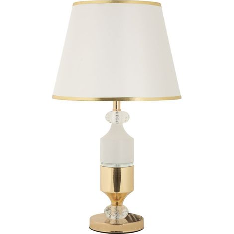 Lampe à Poser "Gipsy" 52cm Or & Blanc (1/5)