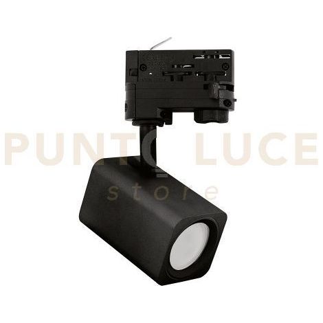 GFA1631 PROIETTORE PER SISTEMA BINARIO 200-240V IP20 1 LUCE ATTACCO GU10 NERO OPACO 6X6CM