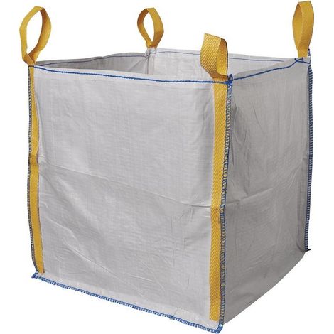 Big Bag Express – Sac à déchets 900 mm x 900 mm x 900 mm – Capacité de charge 1500 kg – Sac Big Bag pour chantiers – 18001